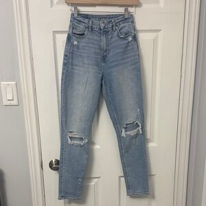 4. American Eagle Outfitters High Rise Light Blue Jeans